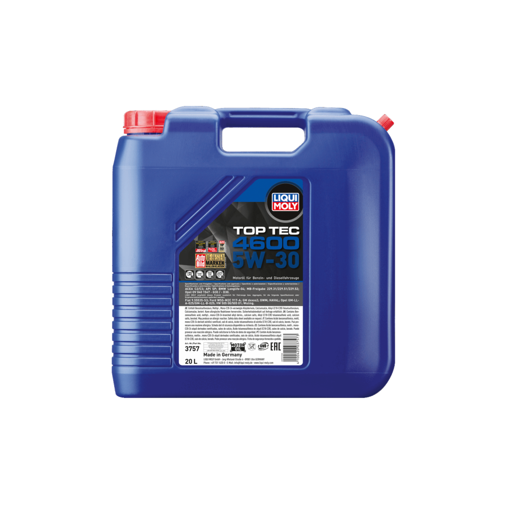 Moottoriöljy LIQUI MOLY TOP TEC 4600 5W30 20L