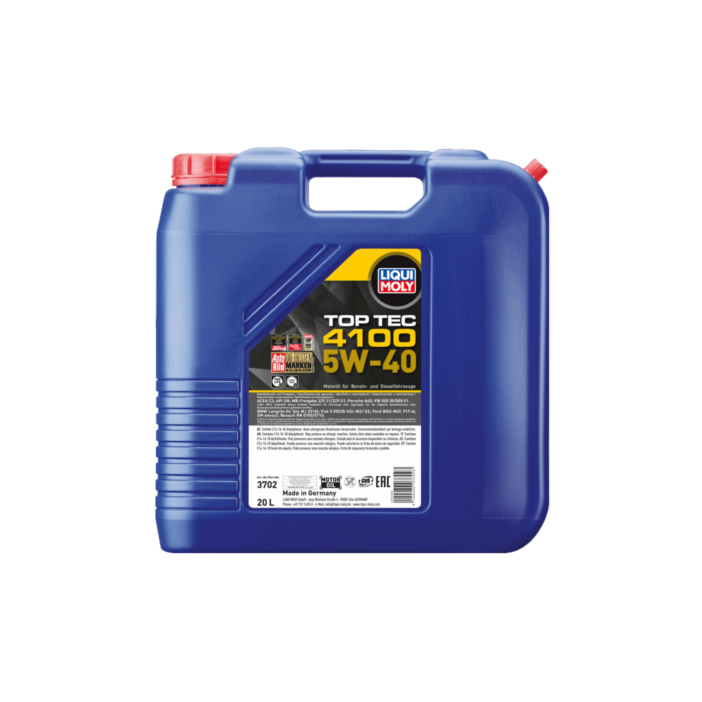 Moottoriöljy LIQUI MOLY TOP TEC 4100 5W40 20L