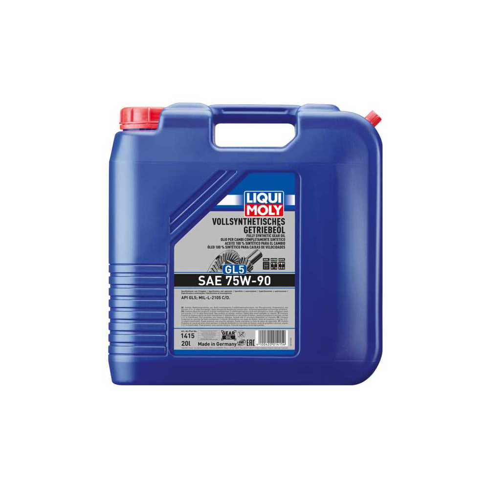 Vaihteistoöljy LIQUI MOLY 1415 Fully Synthetic (GL5) SAE 75W-90 20 l