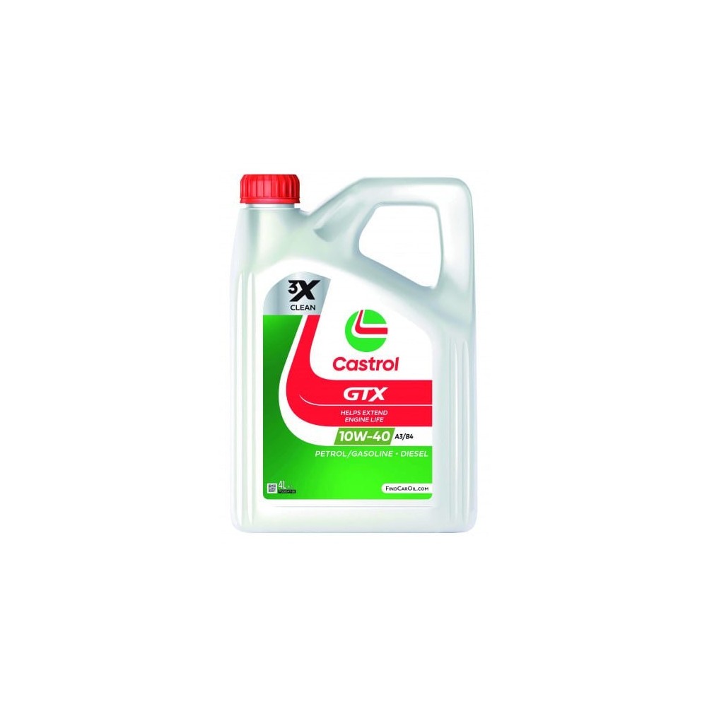 Moottoriöljy CASTROL 10W40 GTX ULTRACLEAN A3/B4 4L