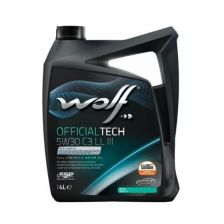 Moottoriöljy WOLF OFFICIALTECH 5W30 C3 LL III 4L