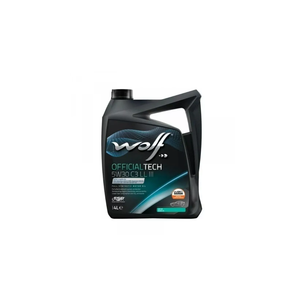 Moottoriöljy WOLF OFFICIALTECH 5W30 C3 LL III 4L