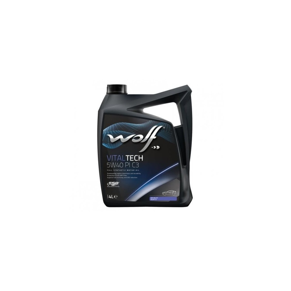 Moottoriöljy WOLF VITALTECH 5W40 PI C3 4L