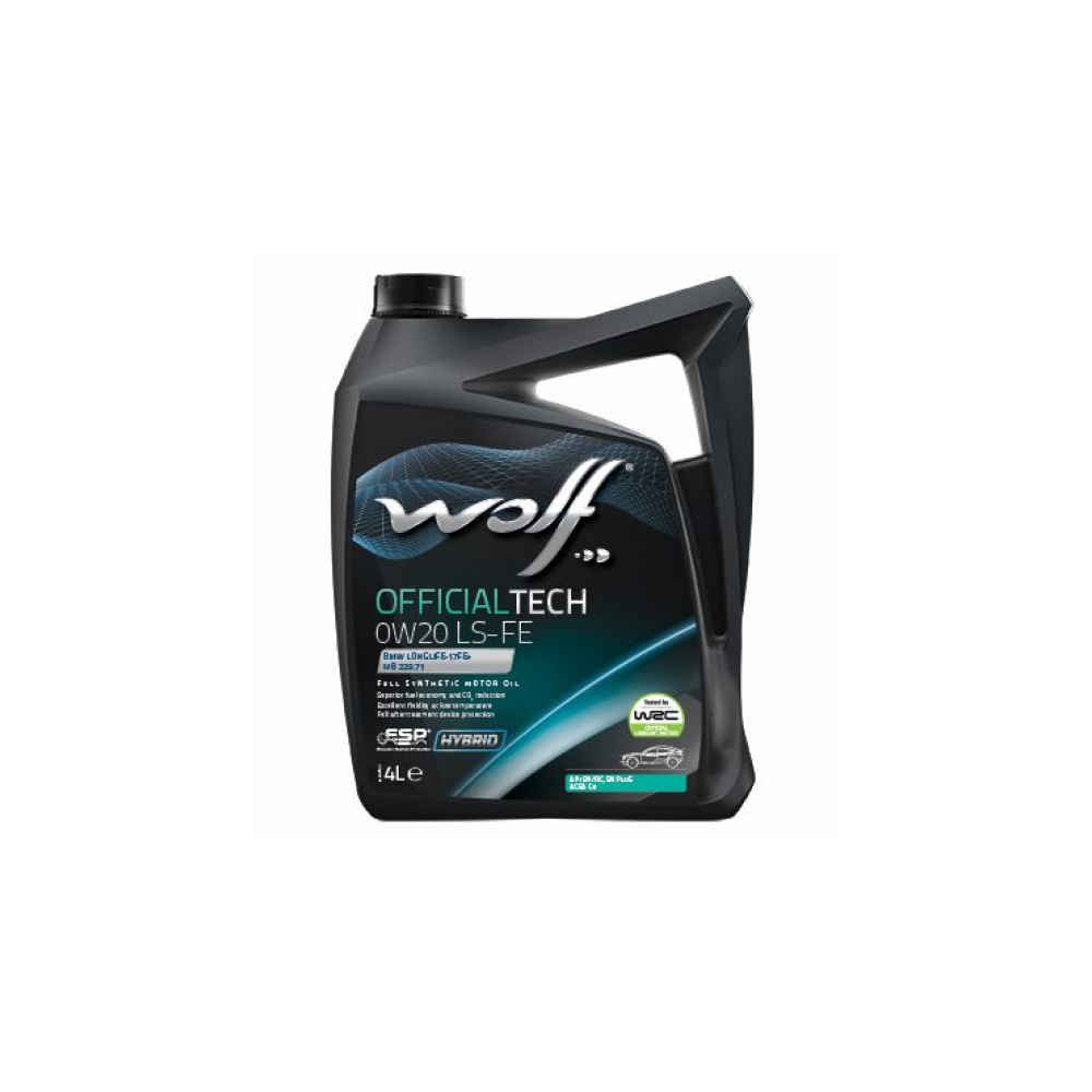 Moottoriöljy WOLF OFFICIALTECH 0W20 LS-FE 4L