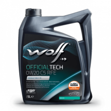 Moottoriöljy WOLF OFFICIALTECH 0W20 C5 RFE 5L