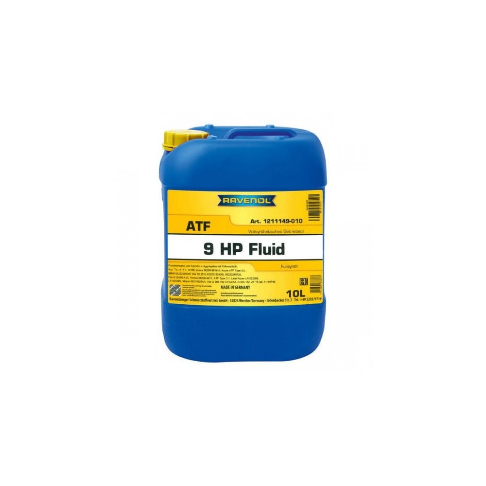 Automaattivaihteistoöljy RAVENOL ATF 9HP 10L