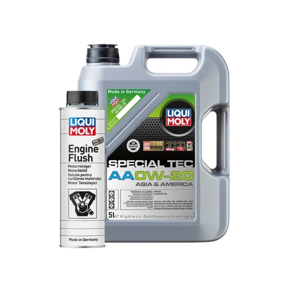 Moottoriöljy LIQUI MOLY Special TEC AA 0W-20 + Engine Flush 0.3L -setti