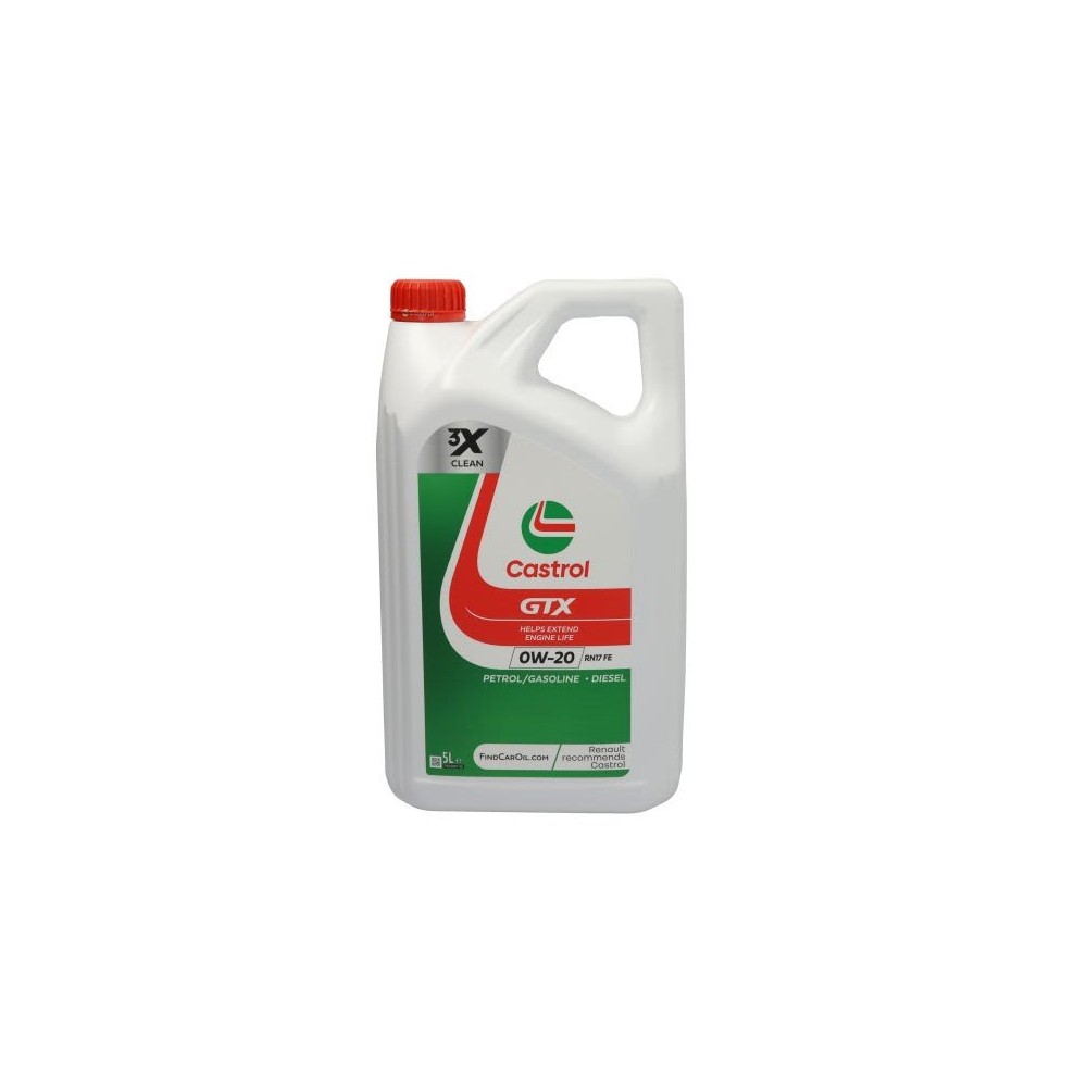 Moottoriöljy CASTROL GTX 0W20 RN17FE 5L
