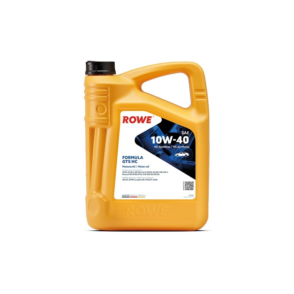 Engine oil ROWE 10W40 HIGHTEC FORMULA GTS HC 5L