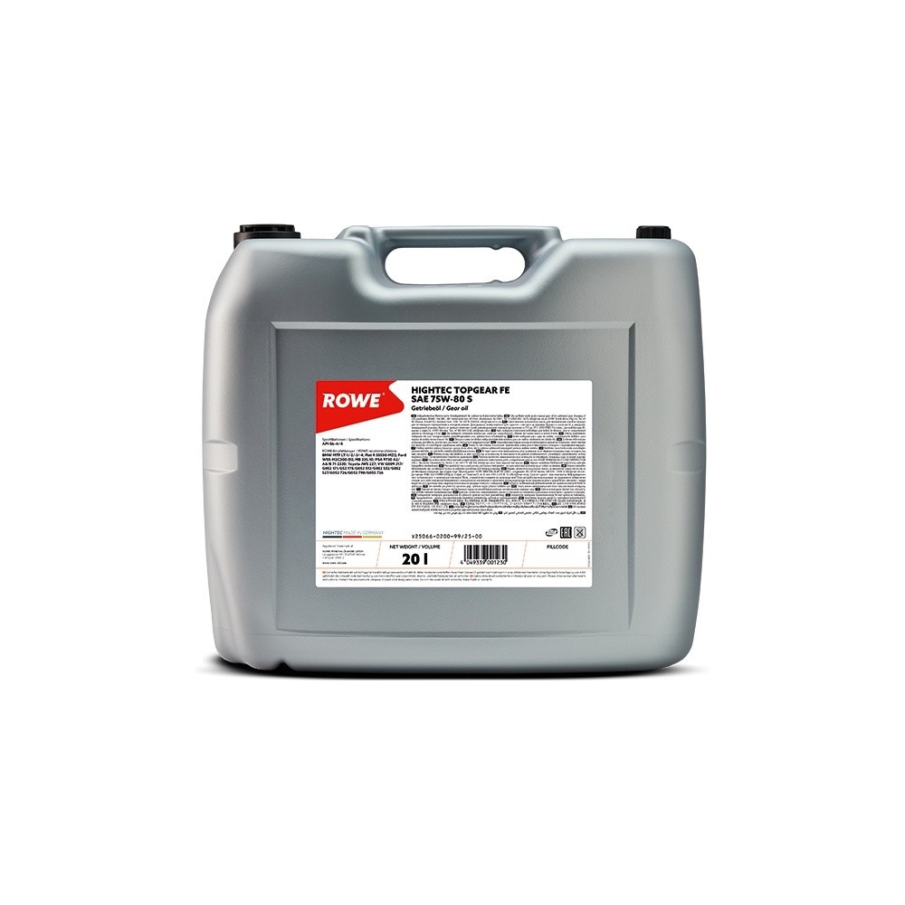 Gear oil ROWE 75W80 HIGHTEC TOPGEAR FE S 20L