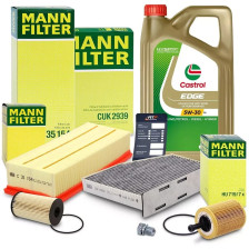 Huoltopaketti MANN + 5L Castrol, Audi A3, Skoda, VW Golf 6 Passat 1.9 2.0 TDI