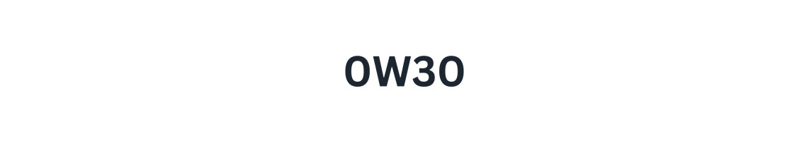 0W-30 moottoriöljy verkosta | Erinomainen kylmään ilmastoon